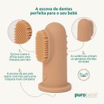 Conjunto de escovas de dentes de dedo em várias cores – PuroBebé