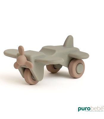 Avião em silicone verde – PuroBebé