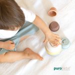 Copos de empilhar multicoloridos em silicone – PuroBebé